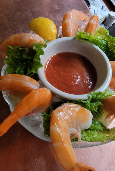 Shrimp Cocktail served at Black Steer Restaurant in Loveland, CO