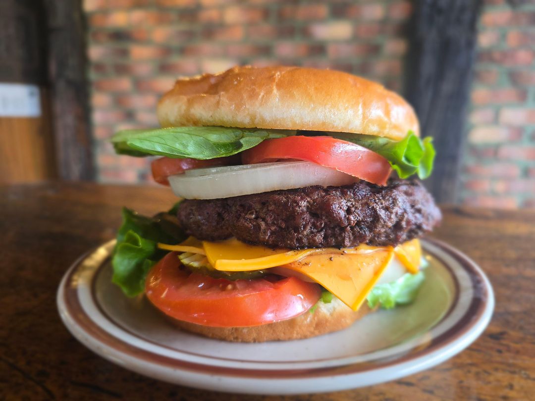 Classic cheeseburger made with steakhouse beef at The Black Steer, Loveland's award-winning steakhouse